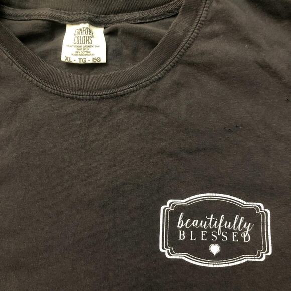 Men's Grey/brown ‘Beautifully Blessed’ Coffee Graphic Tee - Picture 4 of 4
